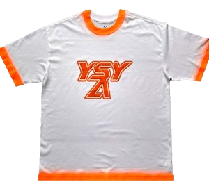 Camiseta YSY A Blanco-Naranja